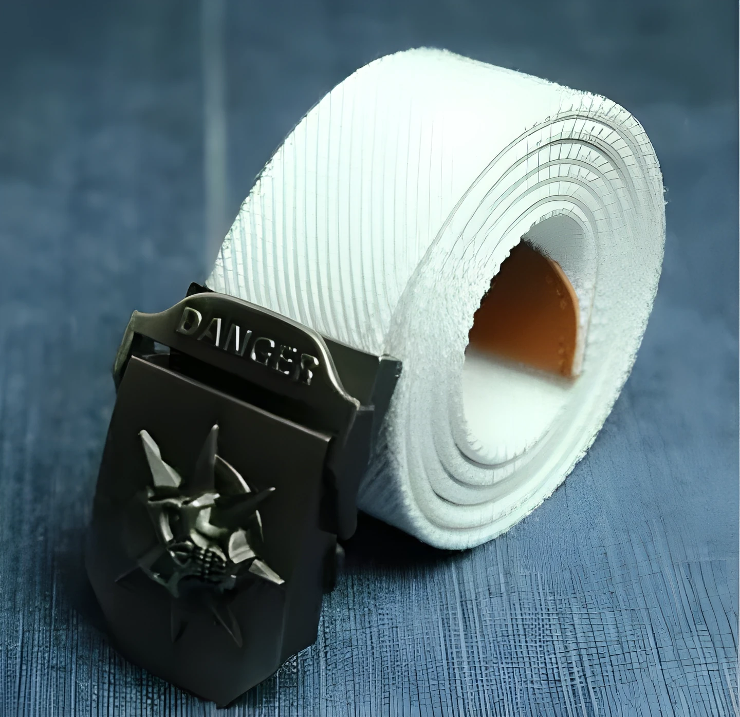 Men's canvas belt with metal skull buckle, available in multiple colours, 110x3.8cm
