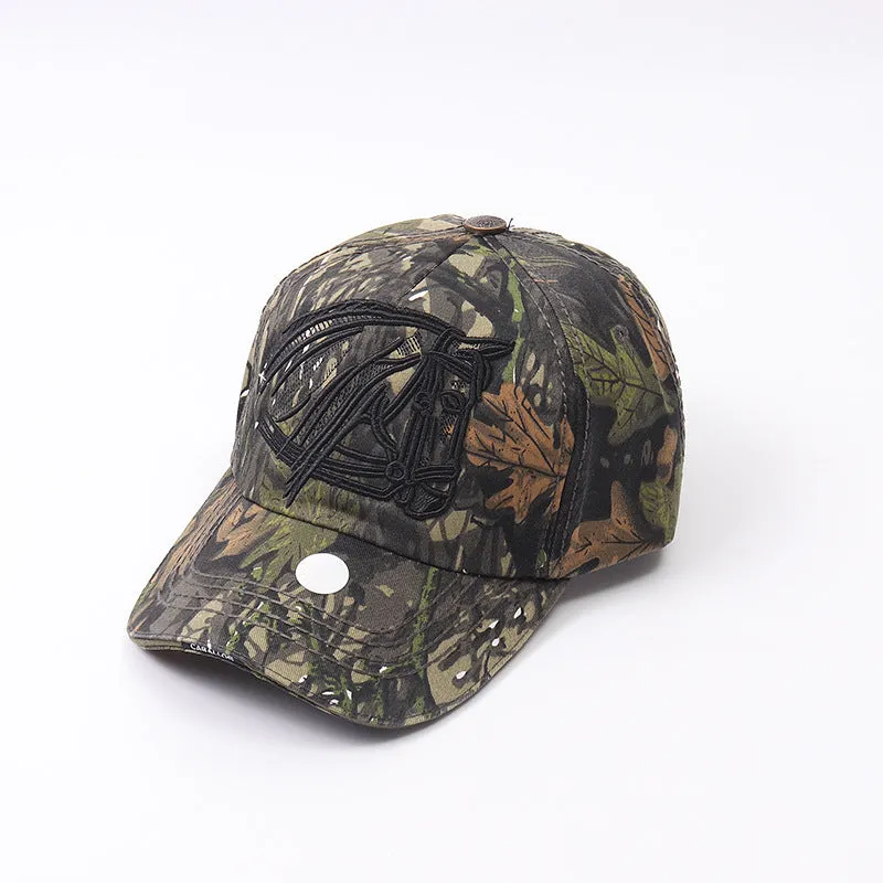 Letter embroidery graffiti baseball cap unisex cotton dome crown sun protection hat in brown