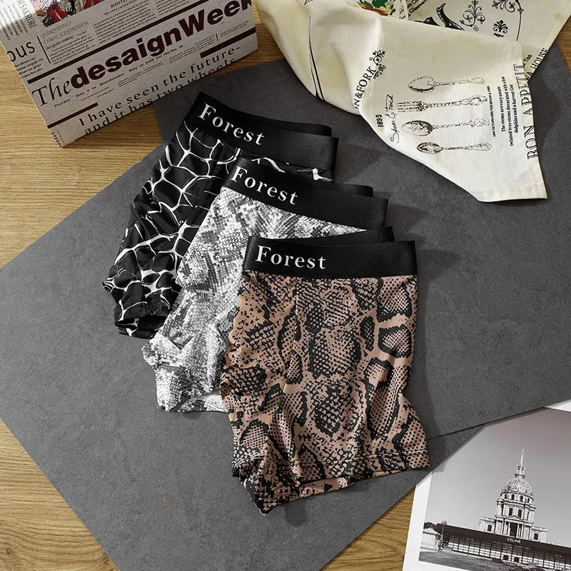 Men's loose fit thin boxer shorts in black, grey, and brown colours, made from quick-dry polyester.