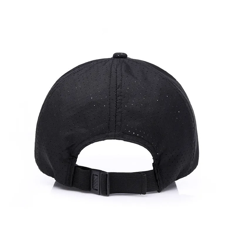 Adjustable wide brim satin baseball cap in dark grey – Korean style breathable summer sun hat