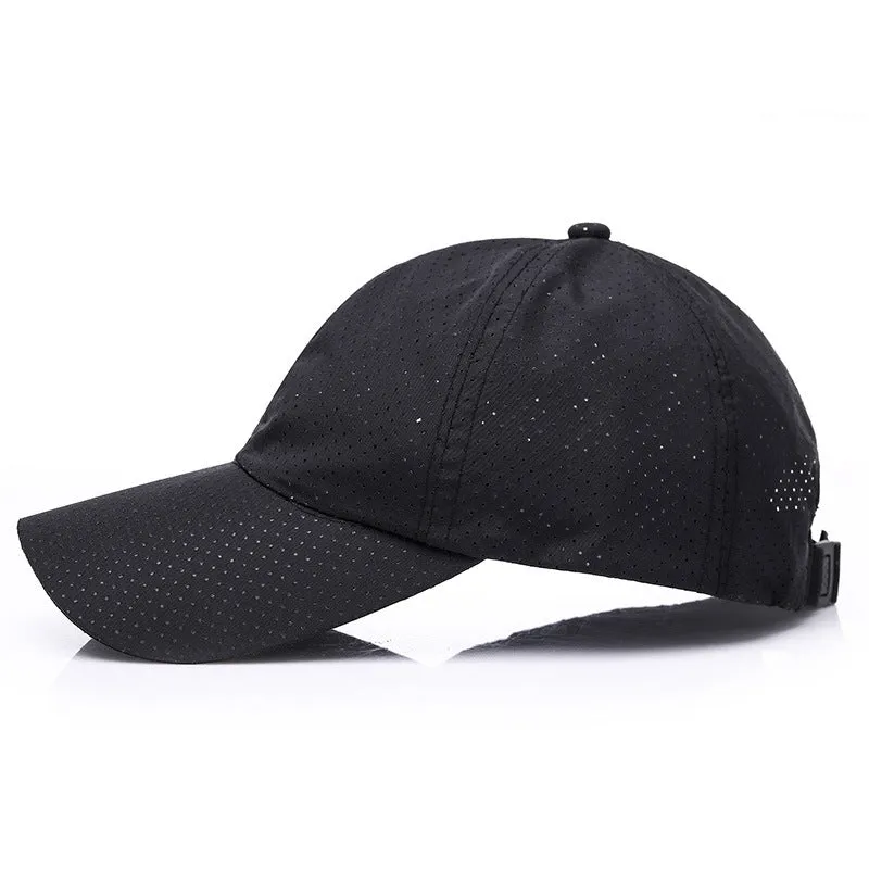 Adjustable wide brim satin baseball cap in dark grey – Korean style breathable summer sun hat