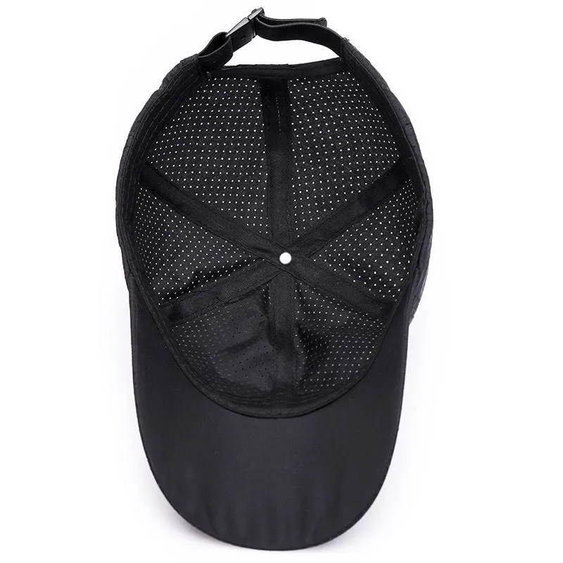 Adjustable wide brim satin baseball cap in dark grey – Korean style breathable summer sun hat