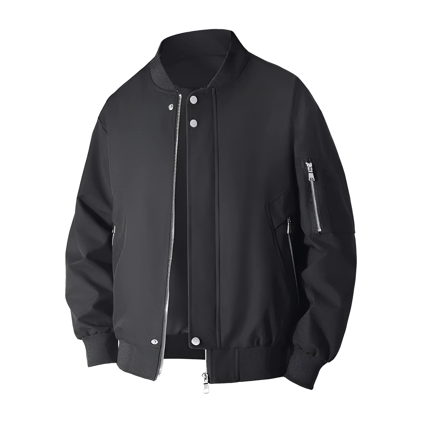 Oversized Jacket Loose Fit Polyester Fibre Drawstring Sleeves Coat for Daily Wear Youth Black Apricot Army Green Sizes L to 9XL British Style Versatile American Fashion Trend Handsome