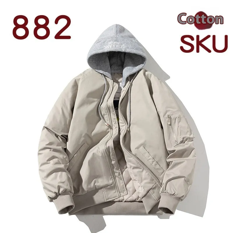Men's large size pilot jacket in chemical fibre blend fabric with polyester lining and embedded line pockets