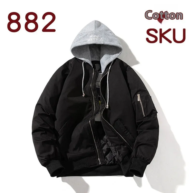 Men's large size pilot jacket in chemical fibre blend fabric with polyester lining and embedded line pockets