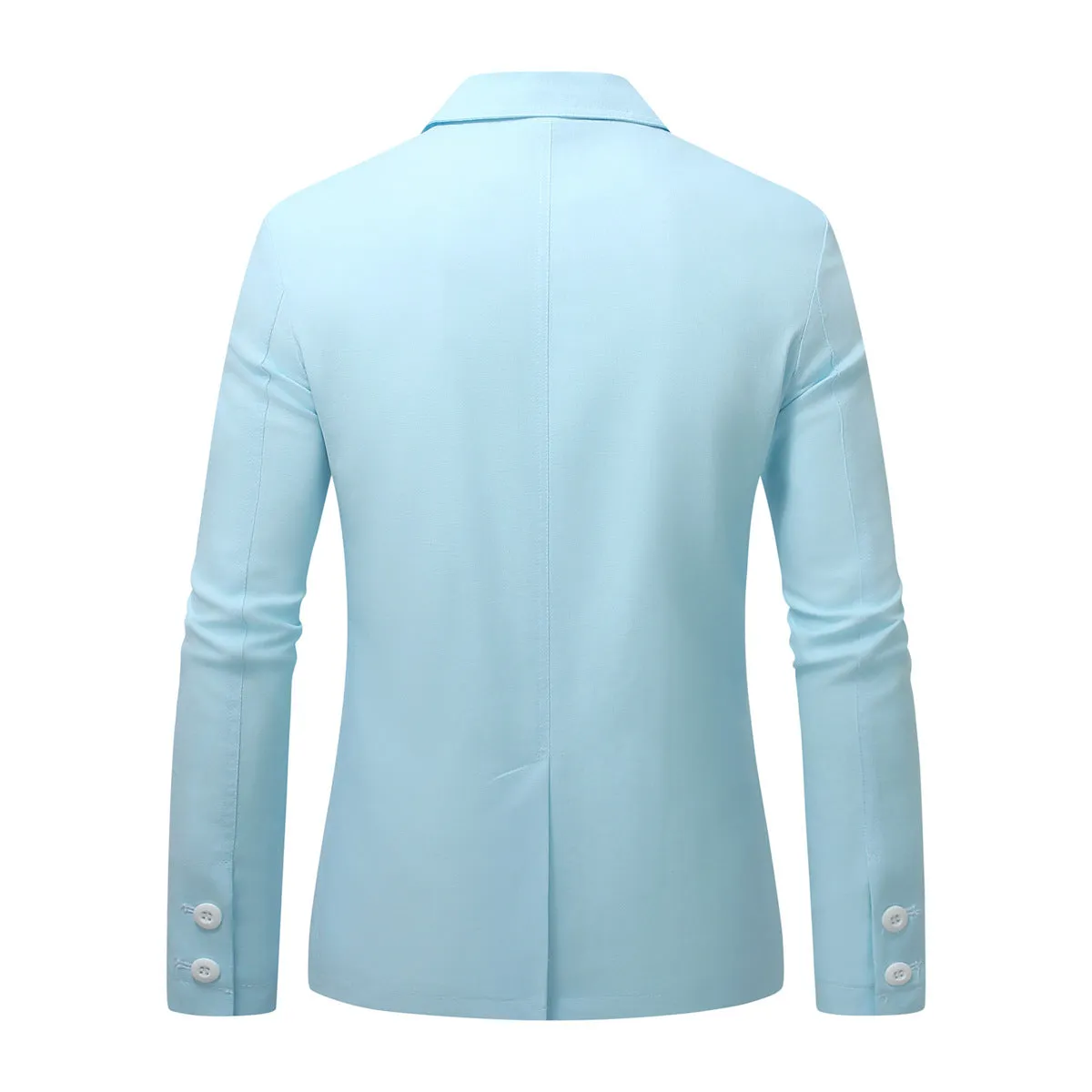 Men's Korean slim fit blazer in Khaki, cotton blend with patch pockets