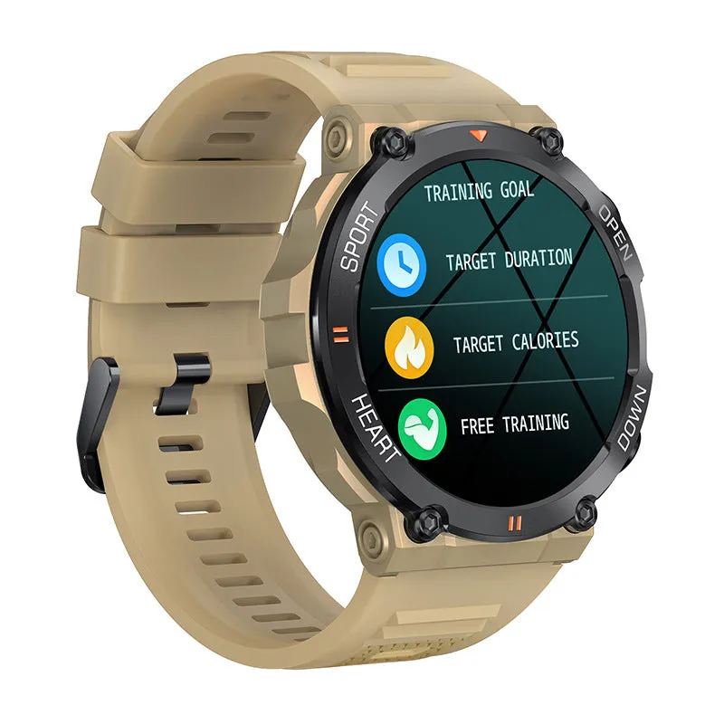 NEKTOM K56pro smartwatch with 1.39-inch IPS screen and silicone strap in black