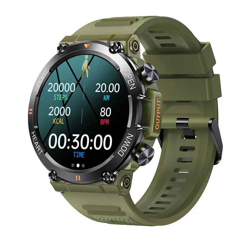 NEKTOM K56pro smartwatch with 1.39-inch IPS screen and silicone strap in black