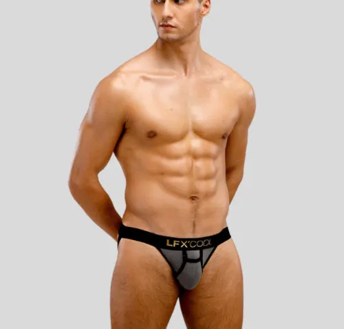 Light luxury low waist men's underwear in matte gold with double fly