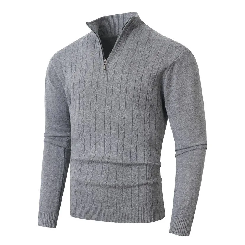 Men's casual knit sweater in loose pullover style, available in caramel colour, made from modal spandex blend