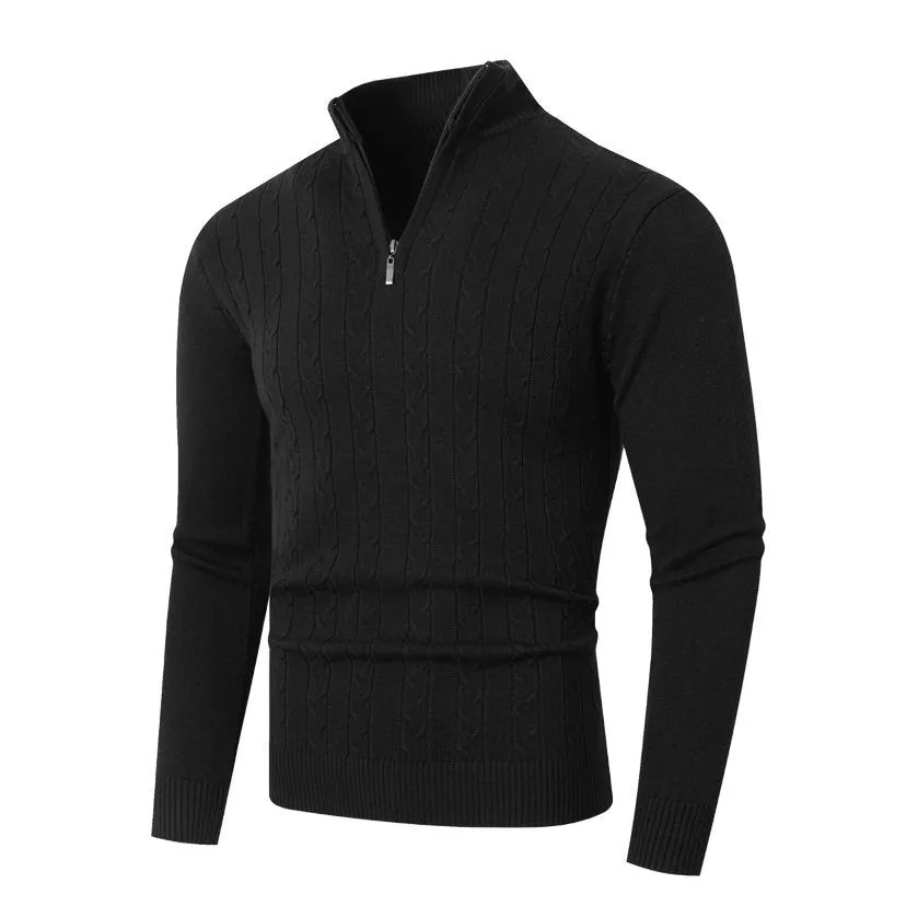 Men's casual knit sweater in loose pullover style, available in caramel colour, made from modal spandex blend