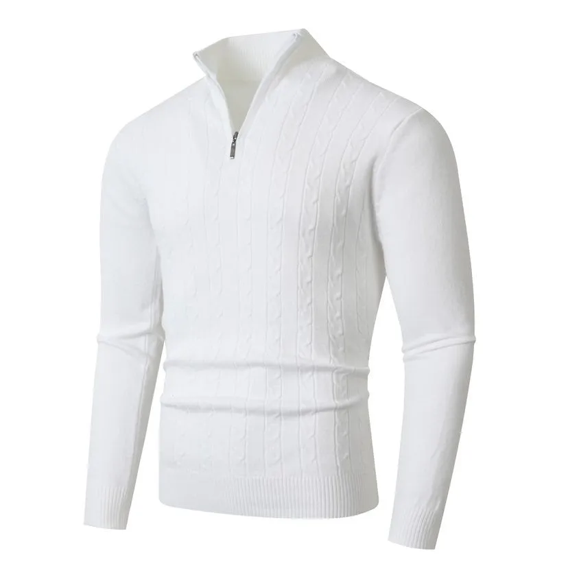 Men's casual knit sweater in loose pullover style, available in caramel colour, made from modal spandex blend