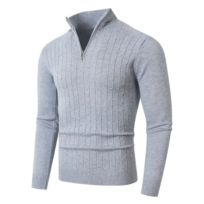 Men's casual knit sweater in loose pullover style, available in caramel colour, made from modal spandex blend