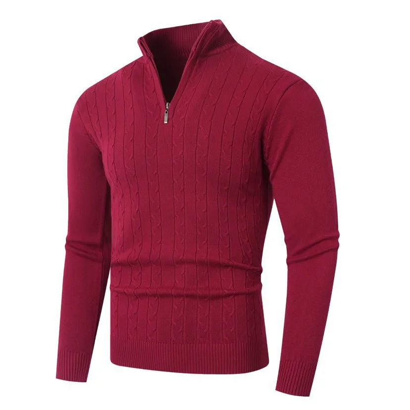 Men's casual knit sweater in loose pullover style, available in caramel colour, made from modal spandex blend