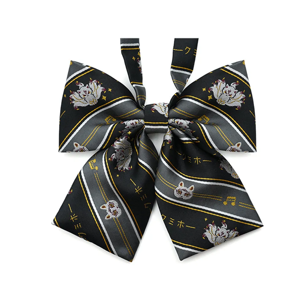 Pre-tied polyester butterfly bow tie for men and women unisex arrow style accessory