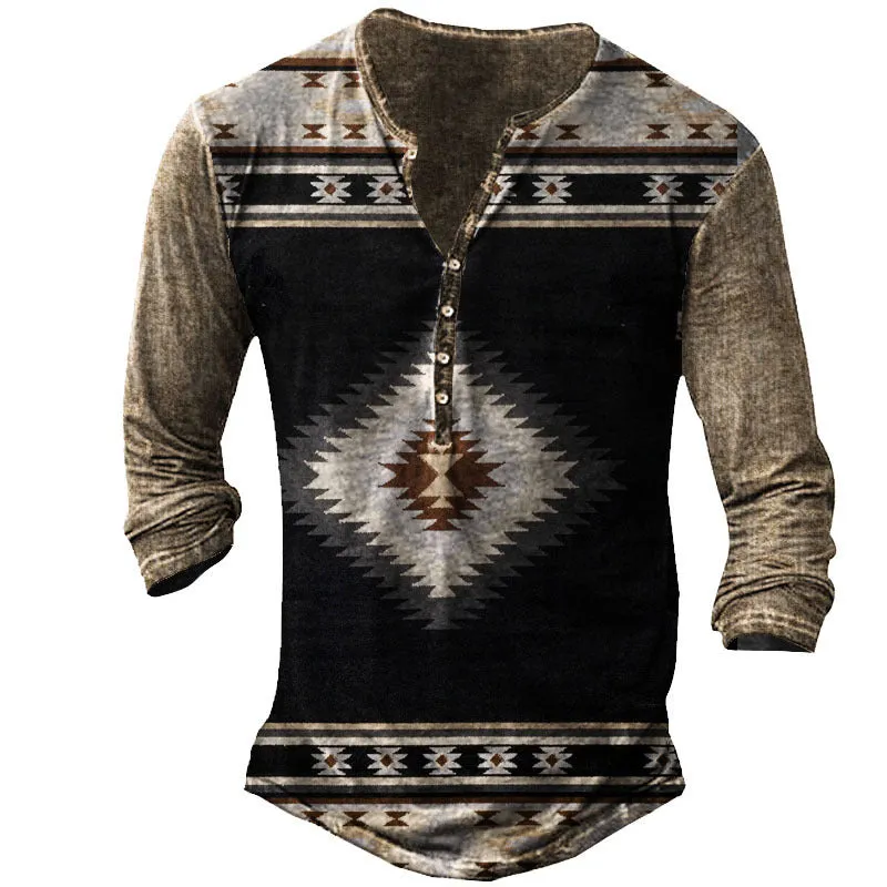 Digital printing men's loose fit polyester top in colour JW1, shown front view