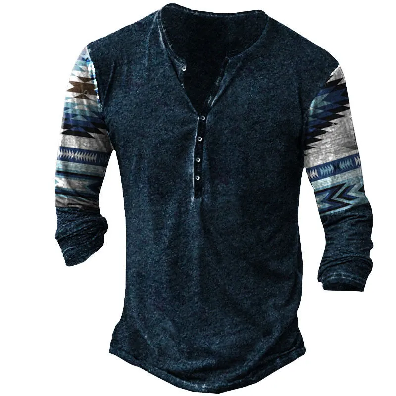 Digital printing men's loose fit polyester top in colour JW1, shown front view