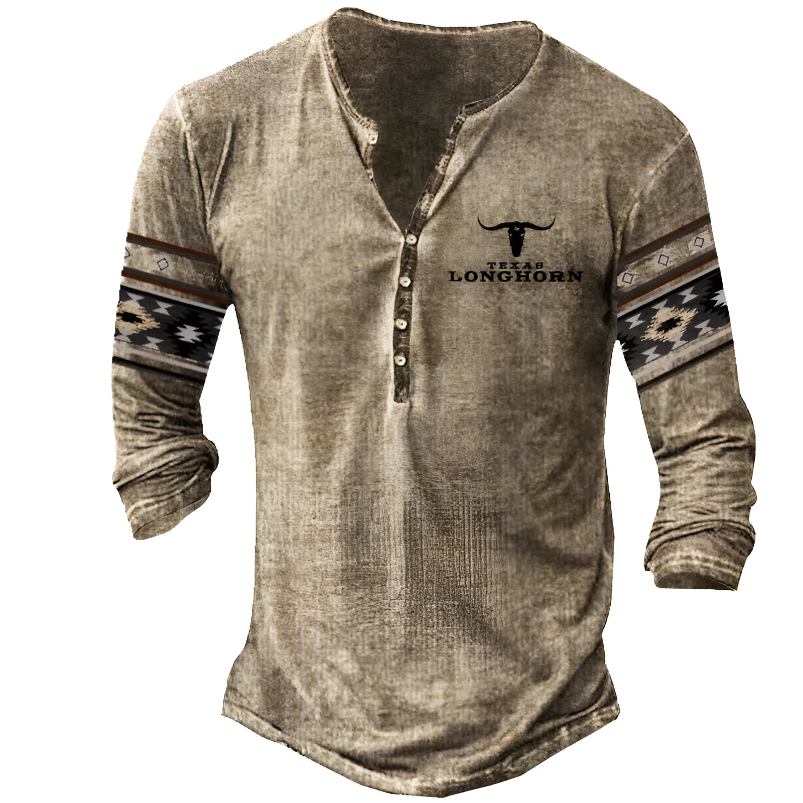 Digital printing men's loose fit polyester top in colour JW1, shown front view