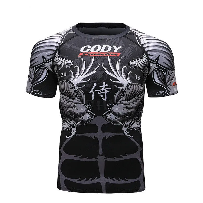 New Style Gym Clothes Men's Short-sleeved Sportswear for Running Fitness Bodybuilding Cycling Hiking and Sports Trends in Multiple Colours and Styles Sizes M to XXL Asian Fit