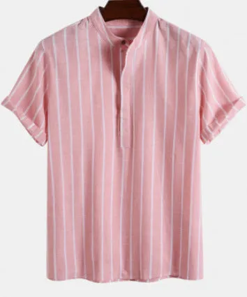 Men's loose fit cotton blend polo shirt with printed letters on the front in white.