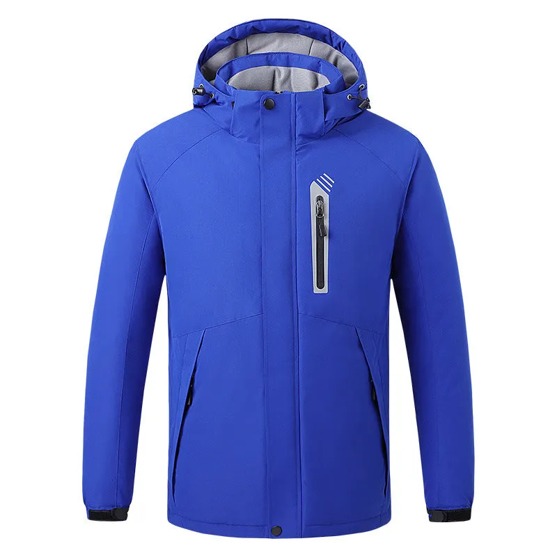 Smart thermostat heated jacket with USB power bank in Army Green, 90% nylon spandex shell and polyester lining