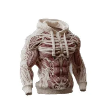 Simple digital print long sleeve men's hooded sweatshirt in Gray, pullover style, front view