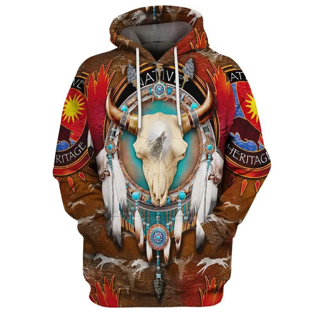 Men's hooded sweatshirt with digital 3D print in polyester fibre, loose fit, available in multiple colours and sizes