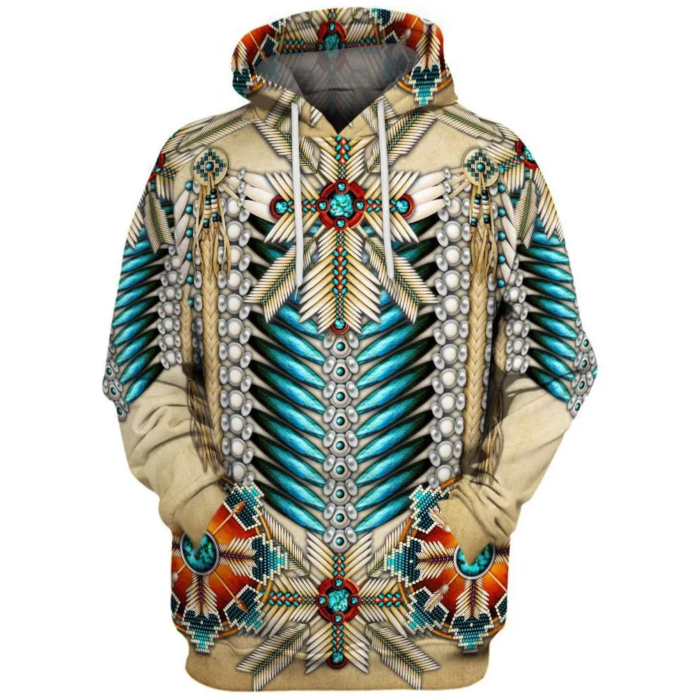 Men's hooded sweatshirt with digital 3D print in polyester fibre, loose fit, available in multiple colours and sizes