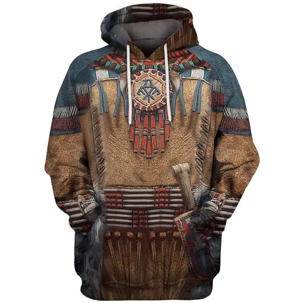Men's hooded sweatshirt with digital 3D print in polyester fibre, loose fit, available in multiple colours and sizes