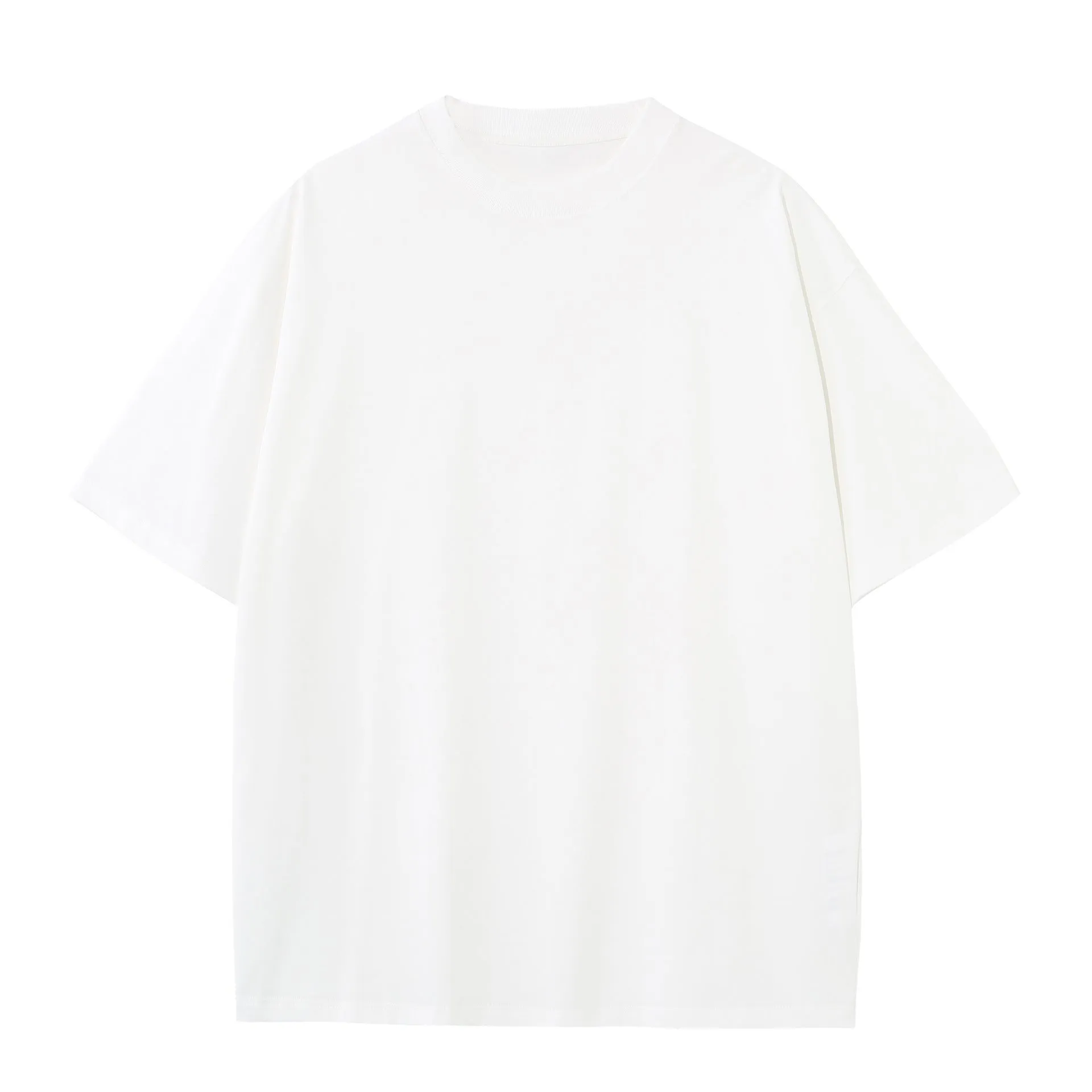 Men's pure cotton short sleeve round neck loose t-shirt in khaki colour