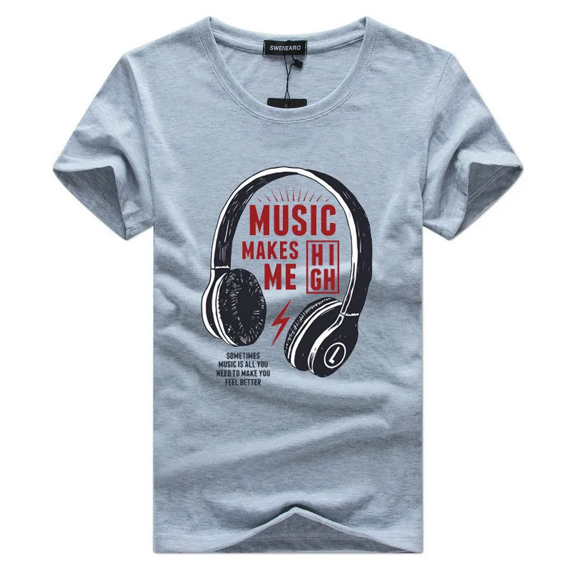 Fashion men's round neck letter print short sleeve cotton T-shirt in white with creative fun tie dye design