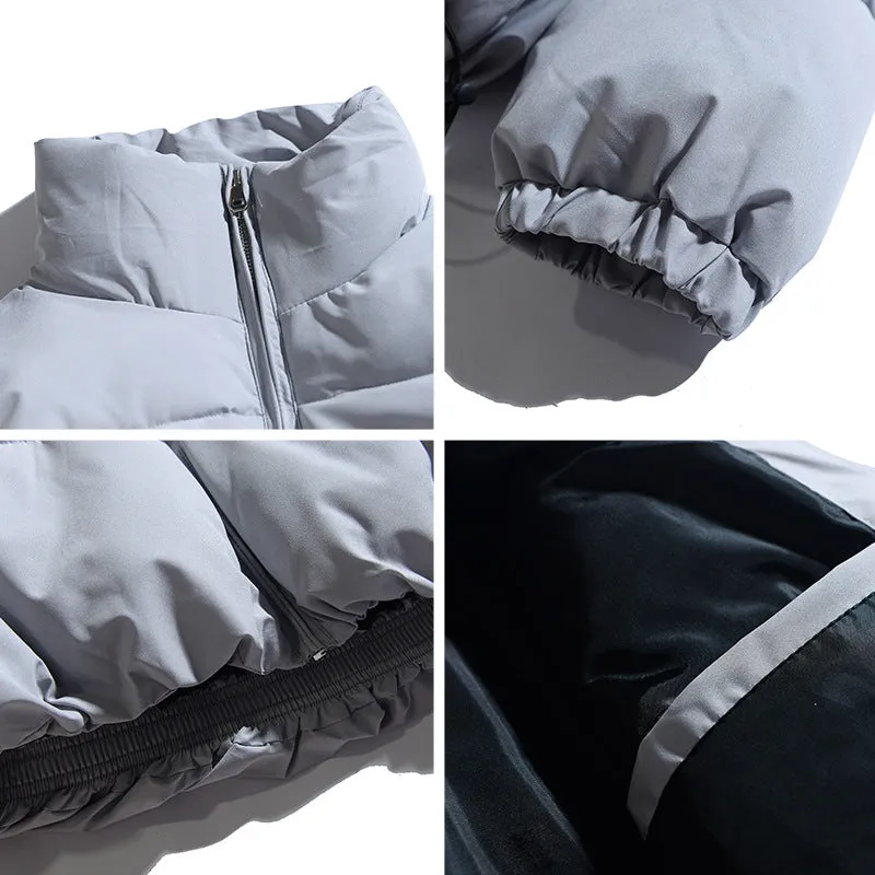 Thick polyester zip-up cardigan in black, loose fit, with zipper pockets and straight hem
