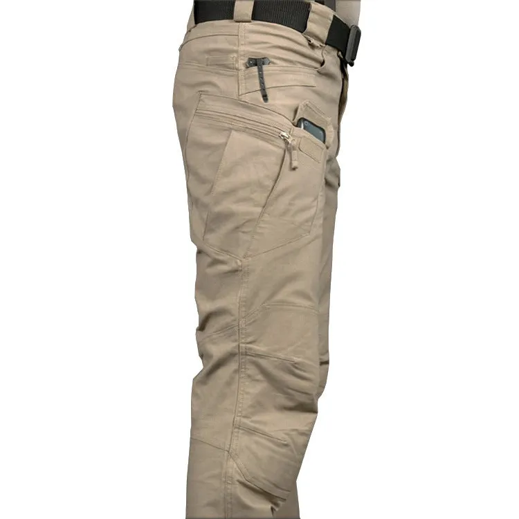 Men's training pants special service trousers in khaki for hiking and camping