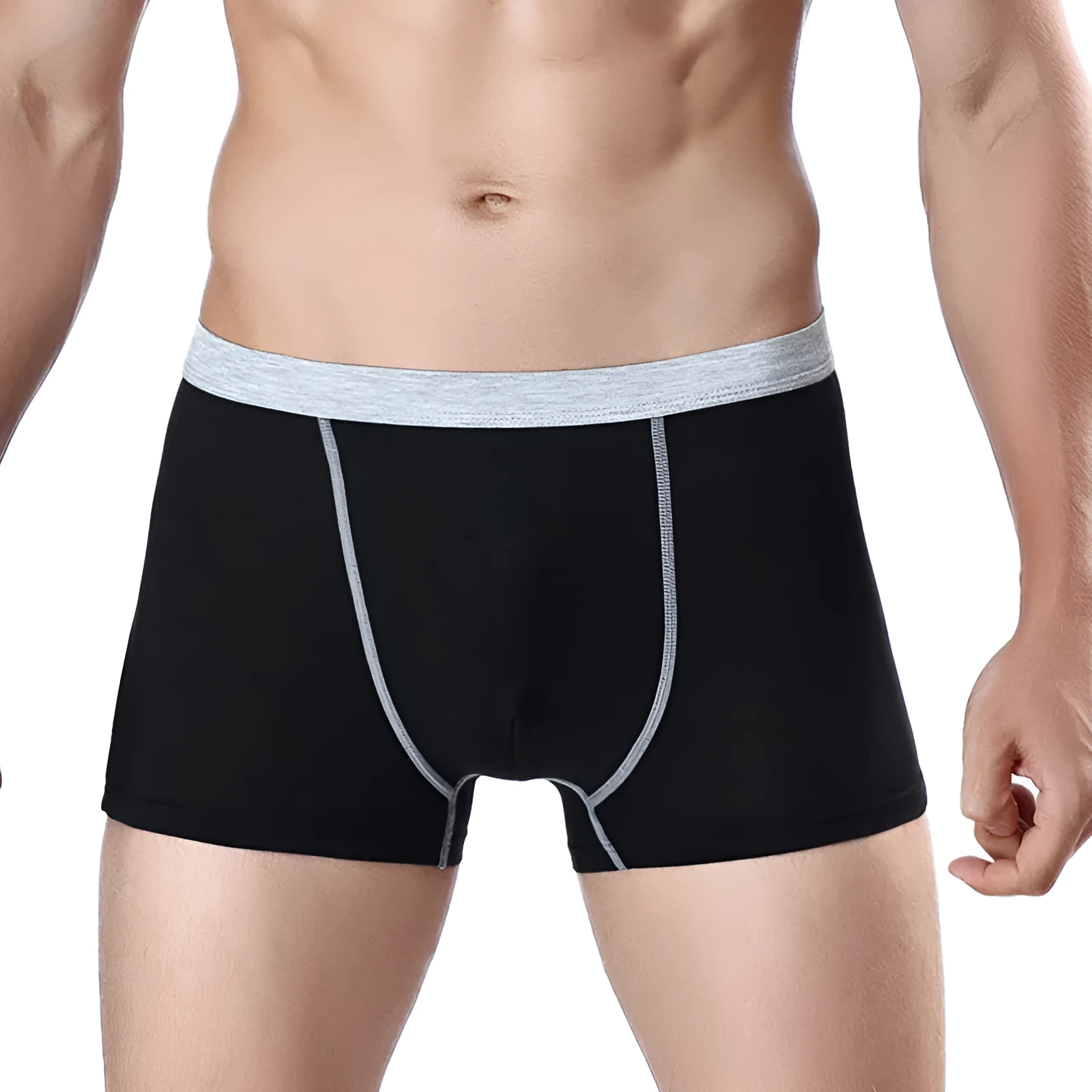 Cotton men's boxer briefs multipack in black, navy blue, and red, sizes 3XL to 7XL