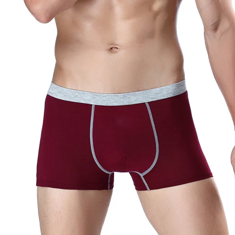 Cotton men's boxer briefs multipack in black, navy blue, and red, sizes 3XL to 7XL