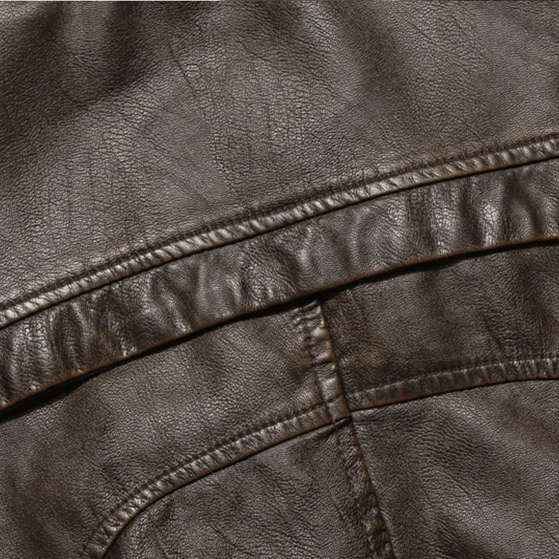 PU leather jacket with zipper front in black, brown and coffee colour options