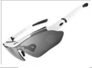 ROCKBROS polarized cycling glasses with UV protection, polycarbonate lens, acetate frame – Bright black colour