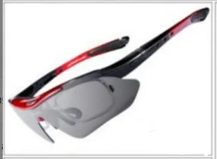 ROCKBROS polarized cycling glasses with UV protection, polycarbonate lens, acetate frame – Bright black colour