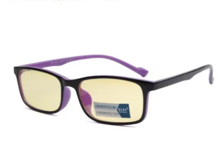 Unisex Blu-ray glasses with vintage plastic frame, PC lenses, reed colour, UV400 protection