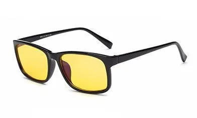 Unisex Blu-ray glasses with vintage plastic frame, PC lenses, reed colour, UV400 protection