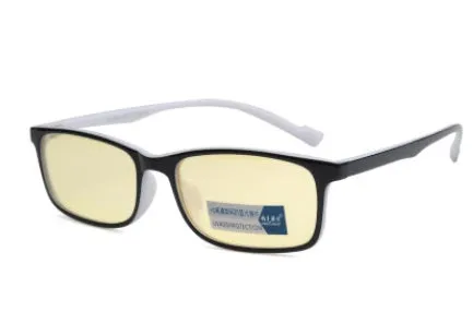 Unisex Blu-ray glasses with vintage plastic frame, PC lenses, reed colour, UV400 protection