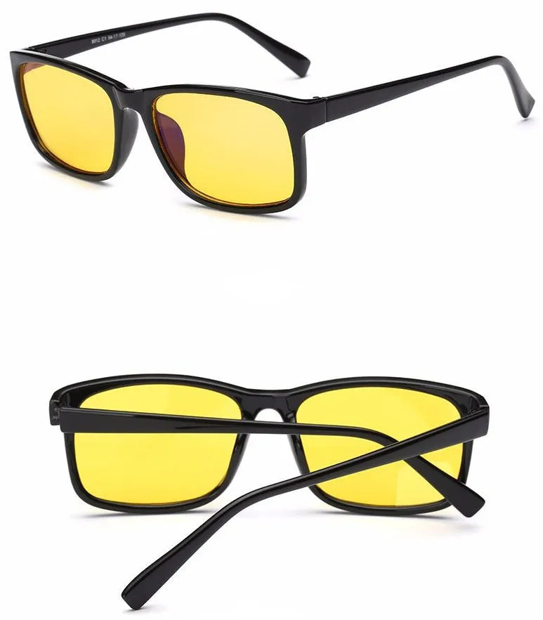 Unisex Blu-ray glasses with vintage plastic frame, PC lenses, reed colour, UV400 protection
