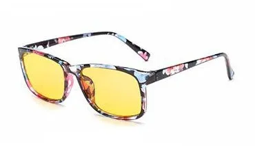 Unisex Blu-ray glasses with vintage plastic frame, PC lenses, reed colour, UV400 protection