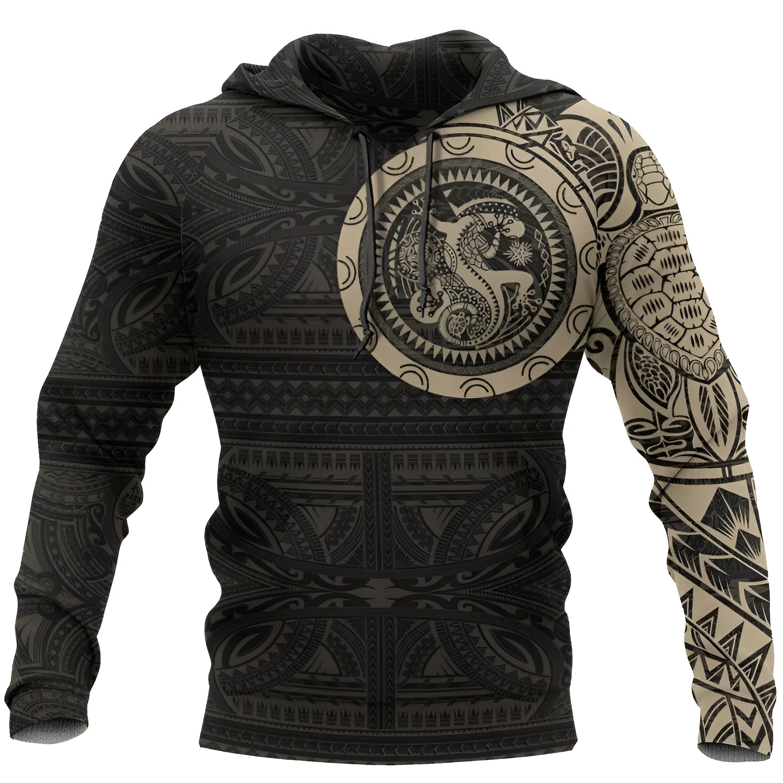 Loose fit round neck long sleeve polyester street hoodie in colour TMW230-11 on a model.