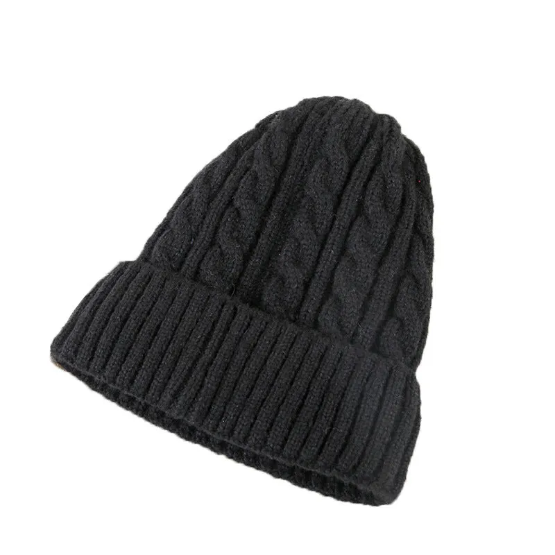 Winter mohair women fleece knitted beanie bell hat in velvet colour plain weave wool