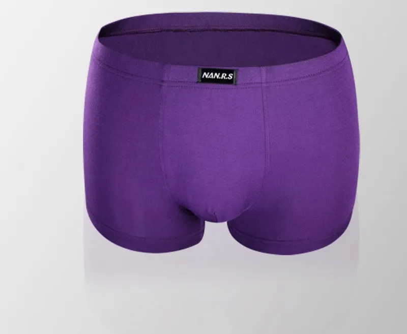 Men's mid-waist modal boxers in solid colours, available in red, black, blue, and more, sizes L to XXXL