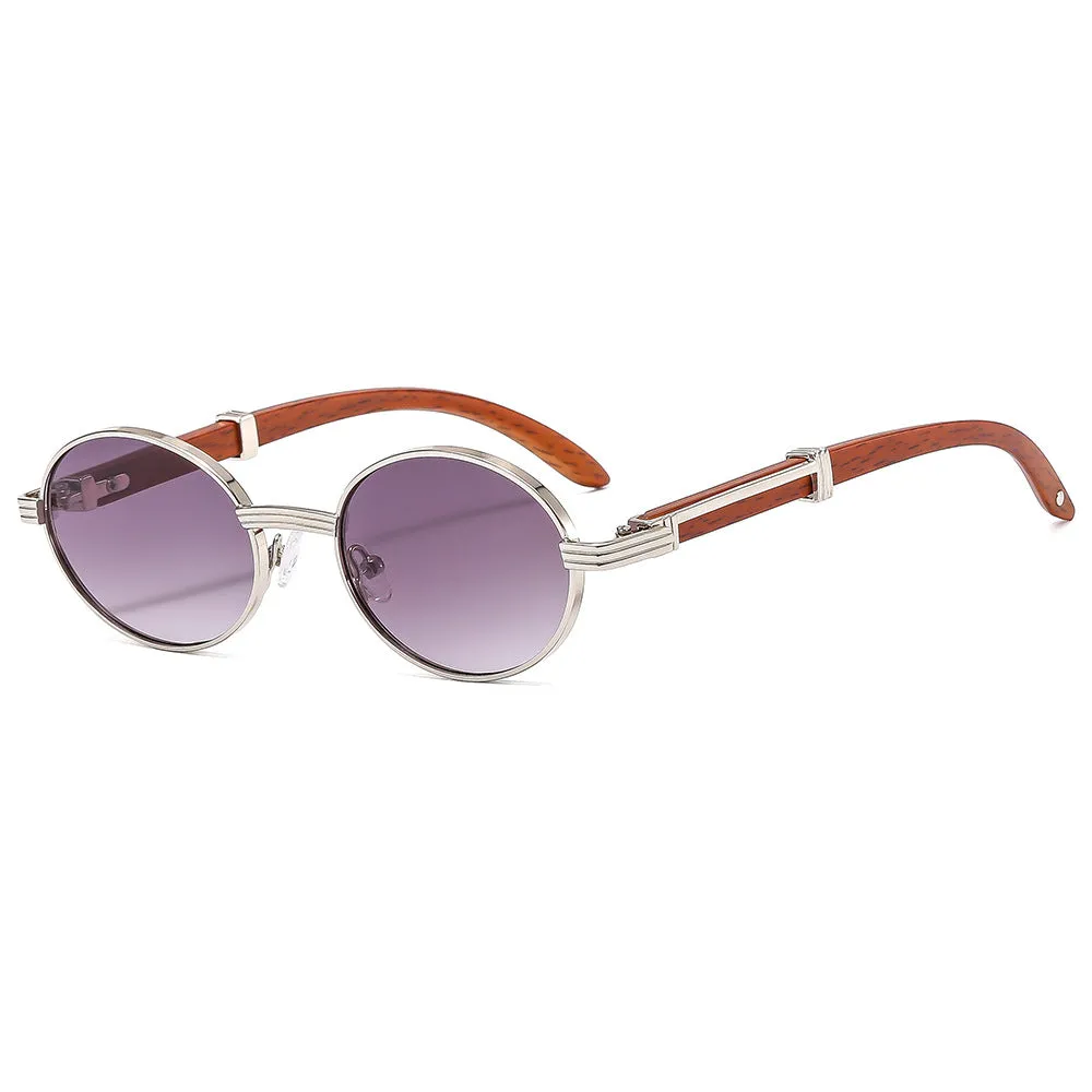 UV protection sun glasses with plastic frame in gold and gray lens for outdoor use
