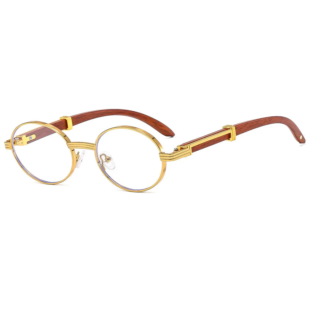 UV protection sun glasses with plastic frame in gold and gray lens for outdoor use