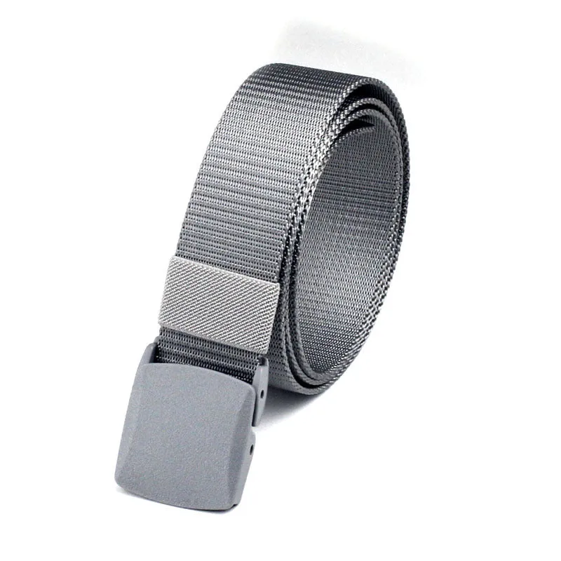 Military nylon adjustable belt 120cm with plastic oval buckle in green