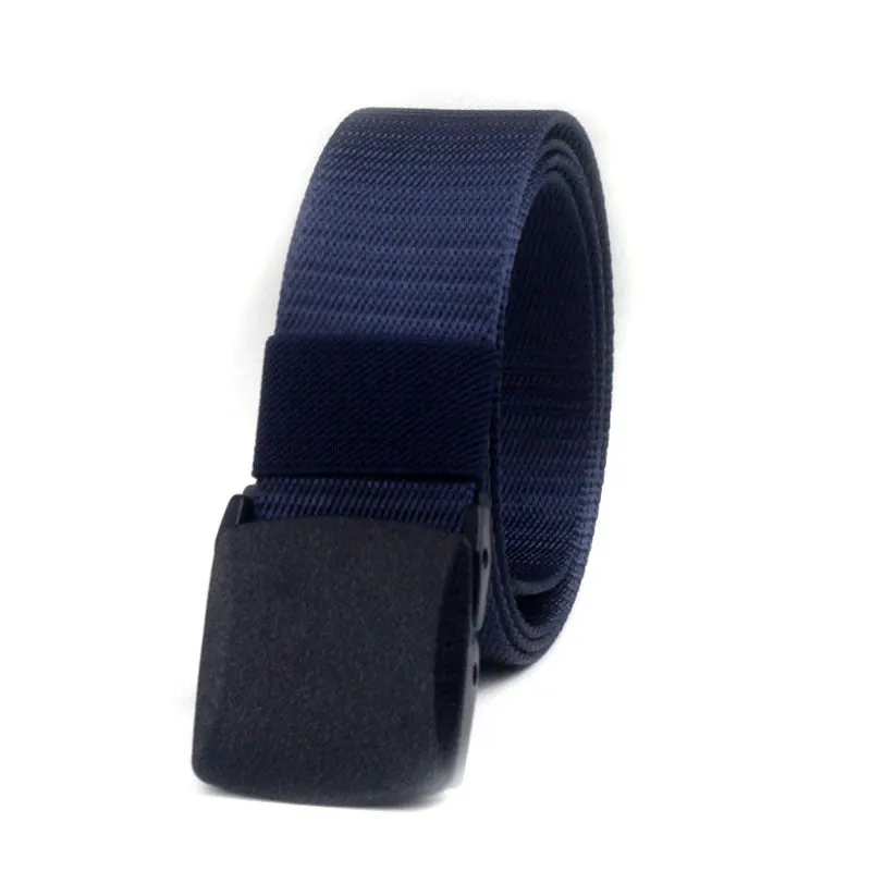 Military nylon adjustable belt 120cm with plastic oval buckle in green